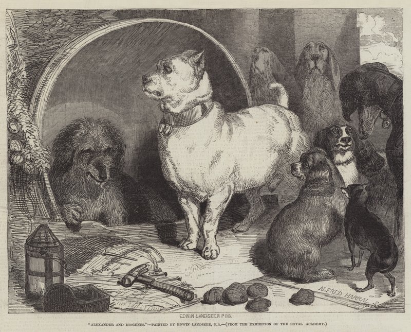 İskender ve Diogenes by Edwin Landseer