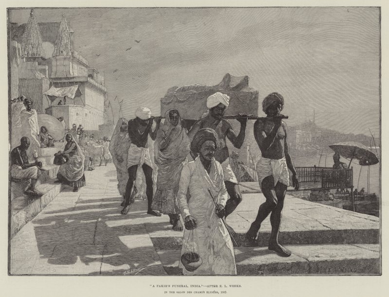 Bir Fakir'in Cenazesi, Hindistan by Edwin Lord Weeks