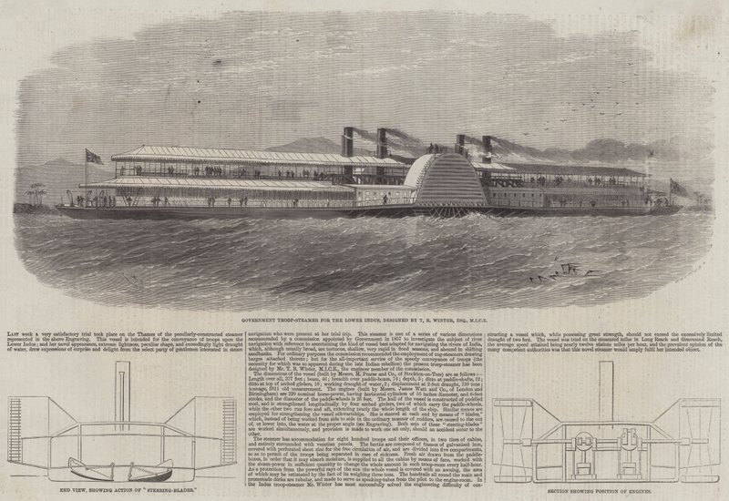 Aşağı İndus için Hükümet Birlik Vapuru by Edwin Weedon