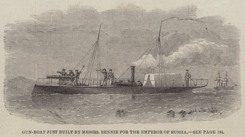 Messers Rennie tarafından Rusya İmparatoru için inşa edilen Gun-Boat by Edwin Weedon