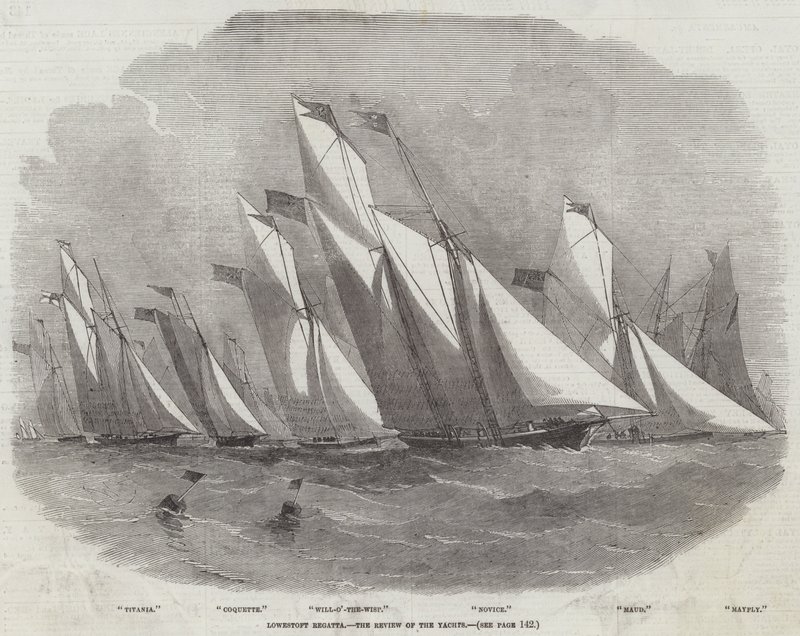 Lowestoft Regatta, Yatların Gözden Geçirilmesi by Edwin Weedon