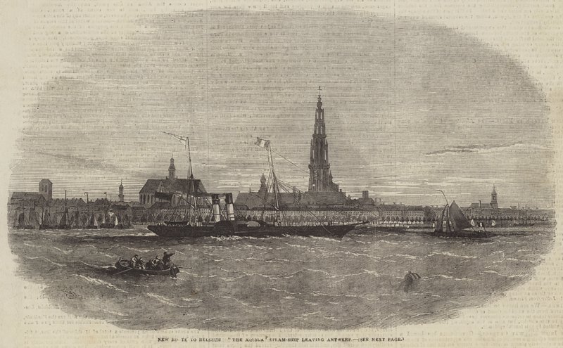 Belçika'ya Yeni Rota, Aquila Steam-Ship Antwerp'ten ayrılıyor by Edwin Weedon