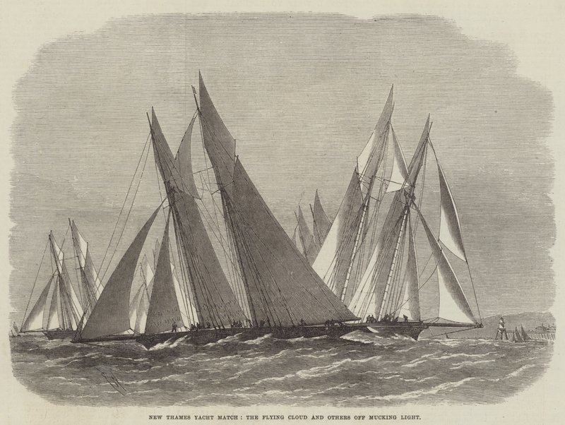 Yeni Thames Yat Maçı, Uçan Bulut ve Mucking Light'taki diğerleri by Edwin Weedon