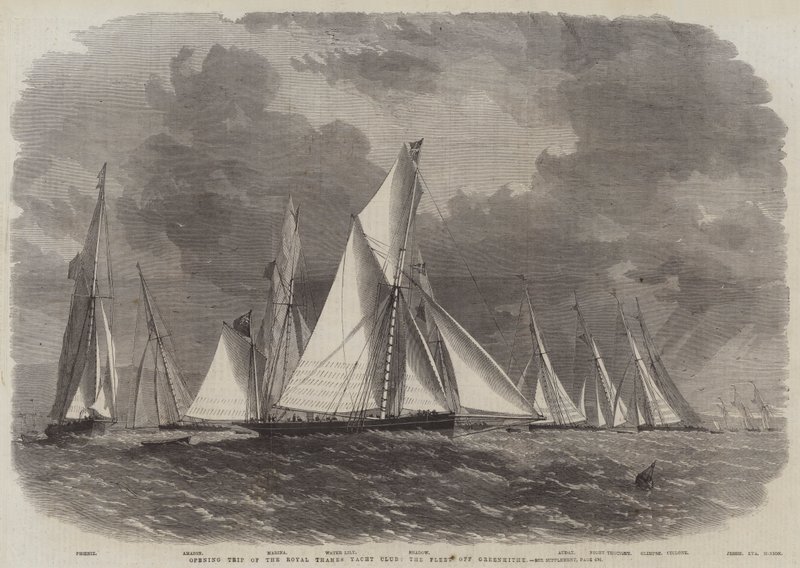 Greenhithe açıklarındaki Royal Thames Yat Kulübü, Filosu Açılış Gezisi by Edwin Weedon