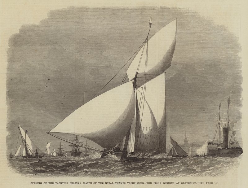 Yat Sezonu Açılışı, Royal Thames Yat Kulübü Maçı, Fiona'nın Gravesend'de Kazanması by Edwin Weedon