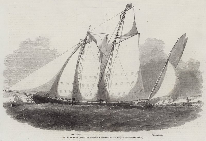 Royal Thames Yat Kulübü, Schooner Maçı by Edwin Weedon