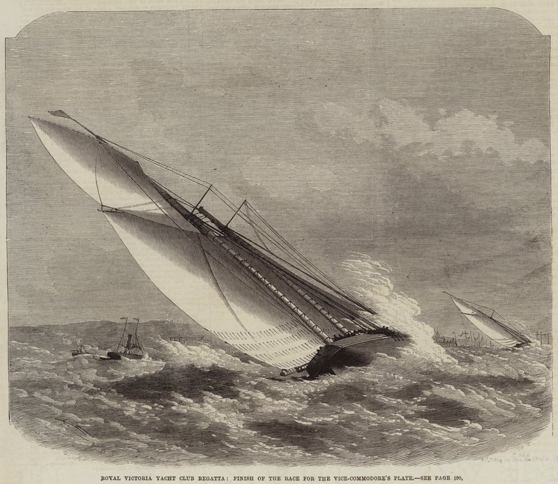 Royal Victoria Yacht Club Regatta, Yardımcı Amiral Plakası Yarışının Bitişi by Edwin Weedon