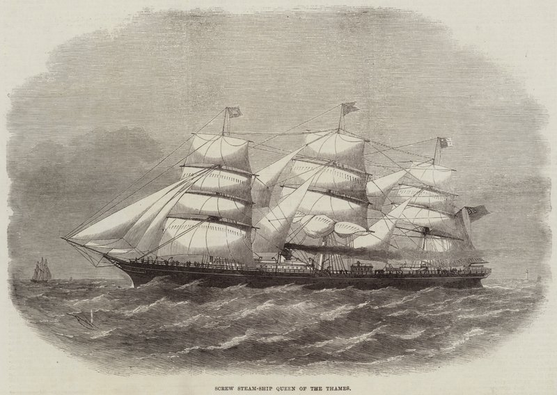 Vida Buharlı Gemi Kraliçesi Thames by Edwin Weedon