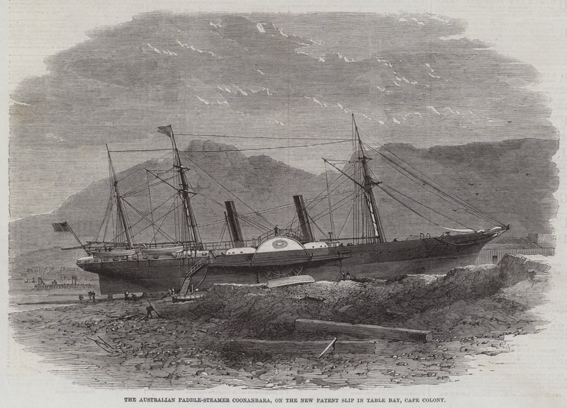 Avustralya Paddle-Steamer Coonanbara, Table Bay, Cape Colony