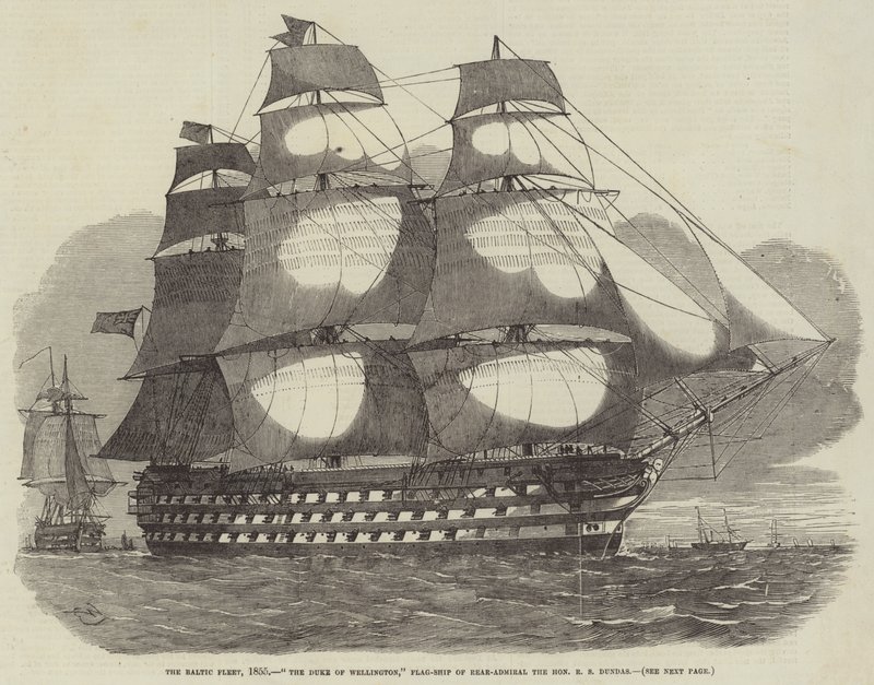 Baltık Filosu, 1855, Wellington Dükü, Tümamiral Saygıdeğer R S Dundas