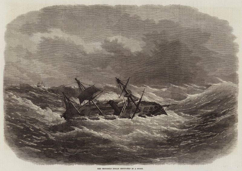 Fırtınadaki Timsah Kızılderili Birlik Gemisi by Edwin Weedon