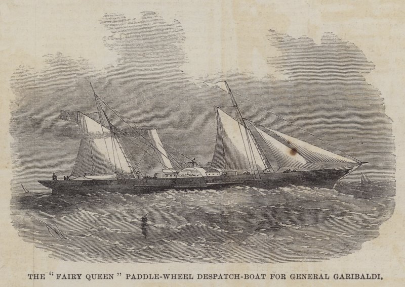 General Garibaldi için Peri Kraliçesi Kürek Tekerlekli Sevk Teknesi by Edwin Weedon