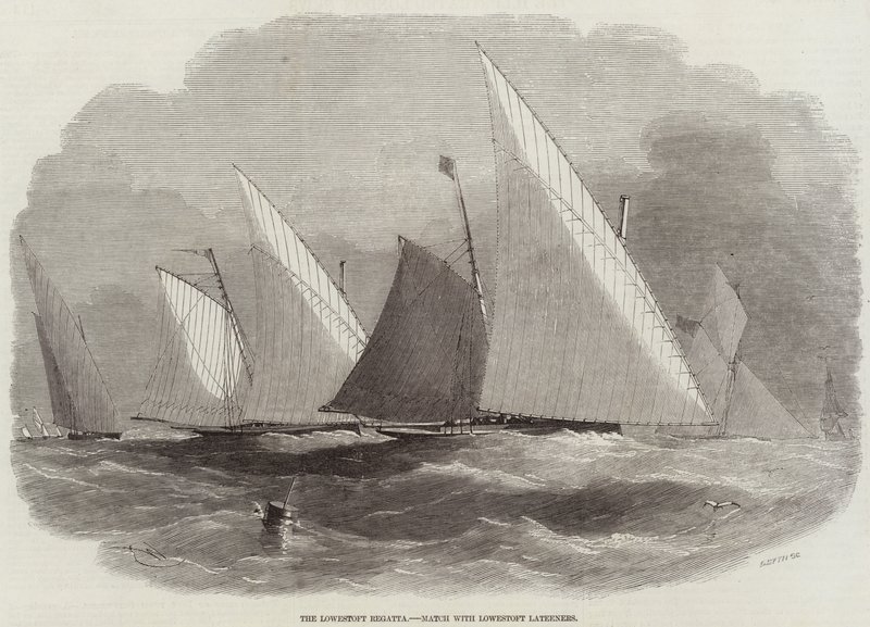 Lowestoft Regatta, Lowestoft Lateeners ile Maç by Edwin Weedon