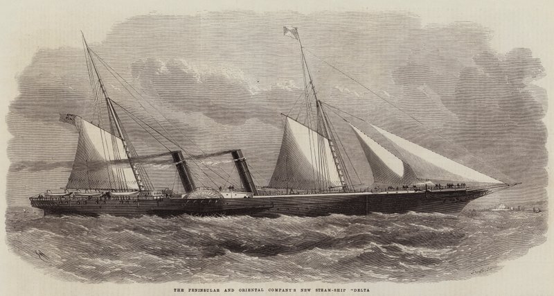 The Peninsular and Oriental Company'nin Yeni Buharlı Gemi Deltası by Edwin Weedon
