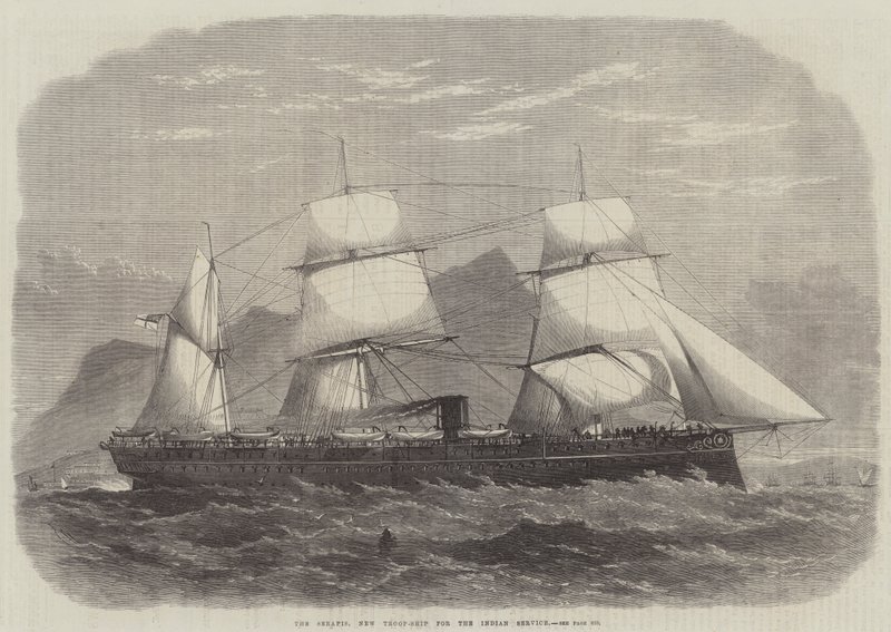 Serapis, Kızılderili Hizmeti için Yeni Birlik Gemisi by Edwin Weedon