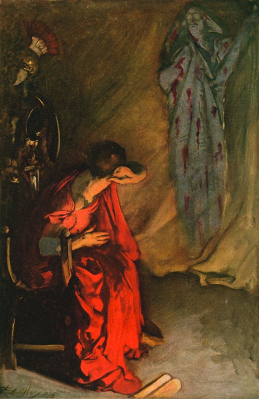 Brutus ve Julius Caesar'ın Hayaleti by Edwin Austin Abbey