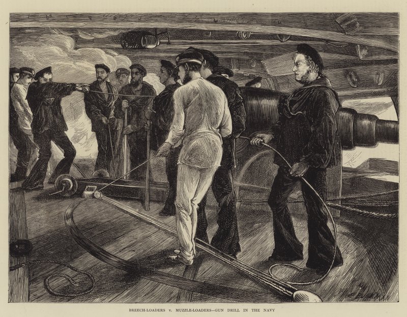 Makat Yükleyiciler v Namlu Yükleyiciler, Donanmada Silah Tatbikatı by Edwin Buckman