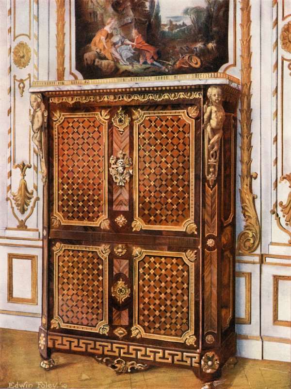 Ormolu Askılı Rozetli Muhtelif Ahşap Parkelerde Dik Sekreterlik by Edwin John Foley