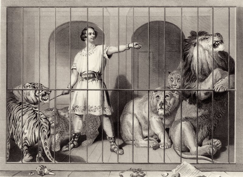 Van Amburgh ve Aslanlar by Edwin Landseer