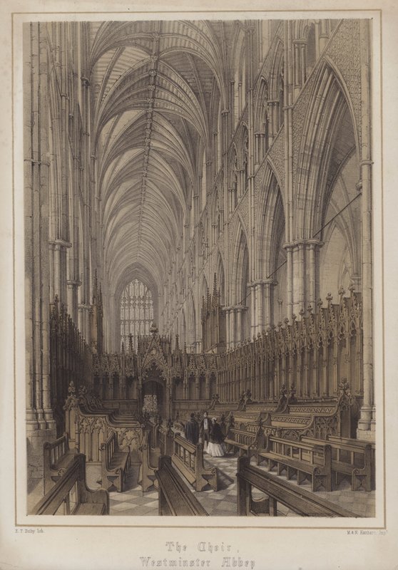 Koro, Westminster Abbey, Londra (renkli taş) by Edwin Thomas Dolby