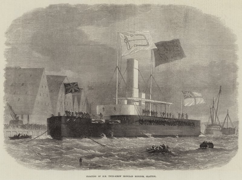 HM Çift Vidalı Zırhlı Monitörün Yüzer, Glatton by Edwin Weedon
