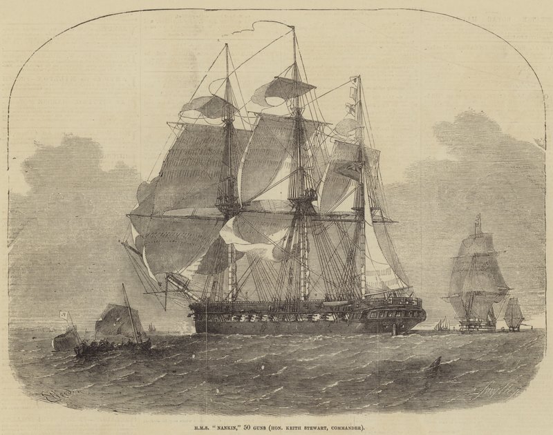 HMS Nankin, 50 Silah, Sayın Keith Stewart, Komutan by Edwin Weedon