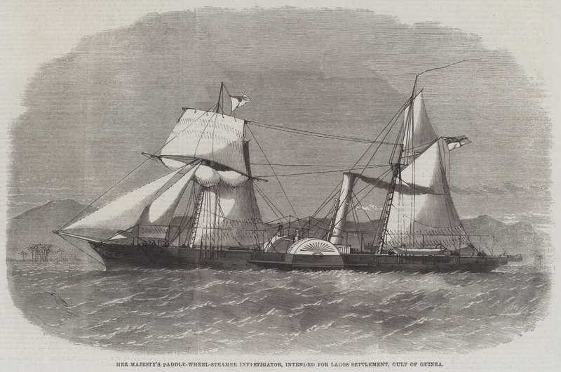 Majestelerinin Paddle-Wheel-Steamer Araştırmacısı, Gine Körfezi