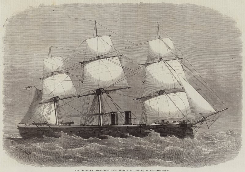 Majestelerinin Ahşap Kasalı Demir Fırkateyni Tutarsız, 16 Silah by Edwin Weedon