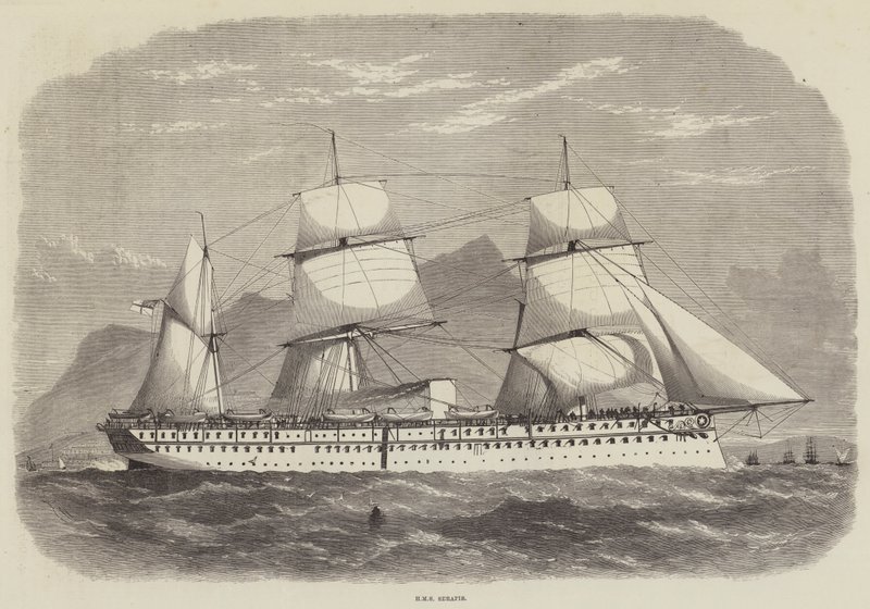 Hindistan ve Galler Prensi, HMS Serapis by Edwin Weedon