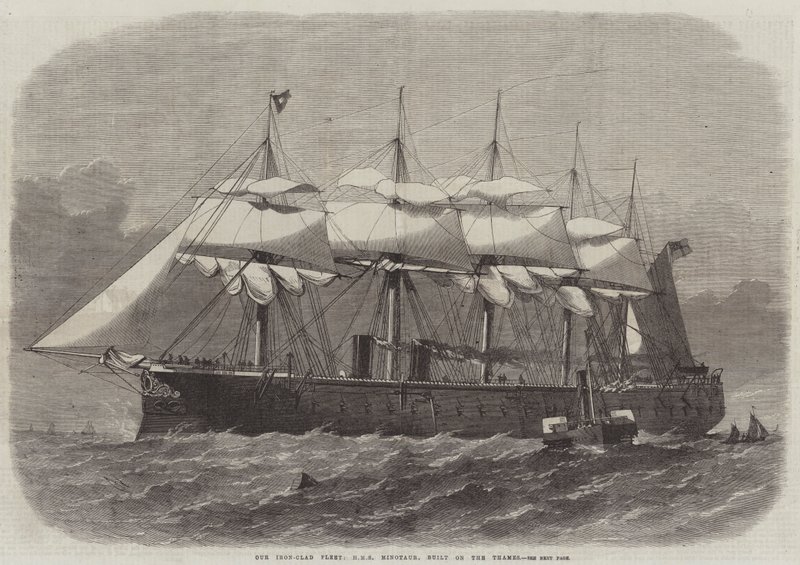 Demir Kaplı Filomuz, HMS Minotaur, Thames üzerine inşa edildi by Edwin Weedon