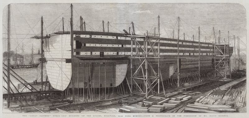 Hisse Senedi üzerindeki Büyük Doğu Buharlı Gemisi, Millwall, 22.500 Ton Yük by Edwin Weedon