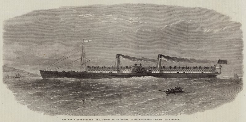Glasgow Messers David Hutcheson ve Company'ye ait Yeni Salon-Steamer Iona by Edwin Weedon