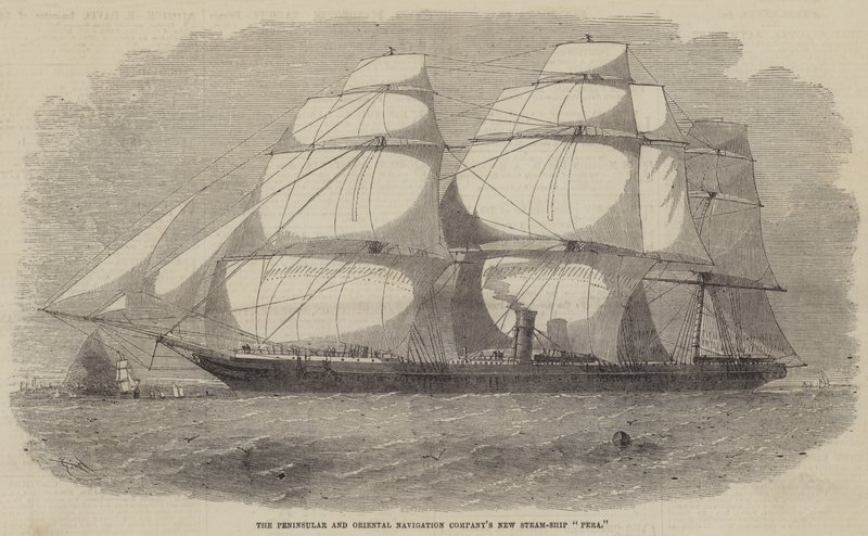 The Peninsular and Oriental Navigation Company'nin Yeni Buharlı Gemisi Pera by Edwin Weedon