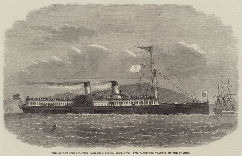 Thames Nehri'ndeki Yolcu Trafiği için Salon Buharlı Paket Şirketinin Gemisi Alexandra by Edwin Weedon