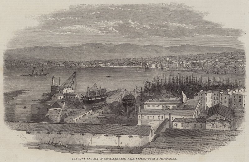 Napoli yakınlarındaki Castellammare Kasabası ve Körfezi by Edwin Weedon
