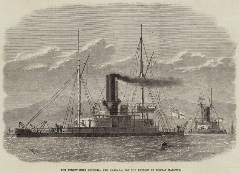 Bombay Limanı Savunması için Taret Gemileri Abyssinia ve Magdala by Edwin Weedon