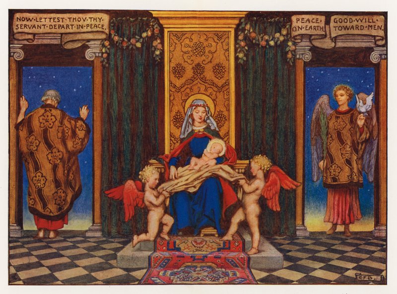 Carols: Dünyada Barış (renkli taş) by Eleanor Fortescue Brickdale
