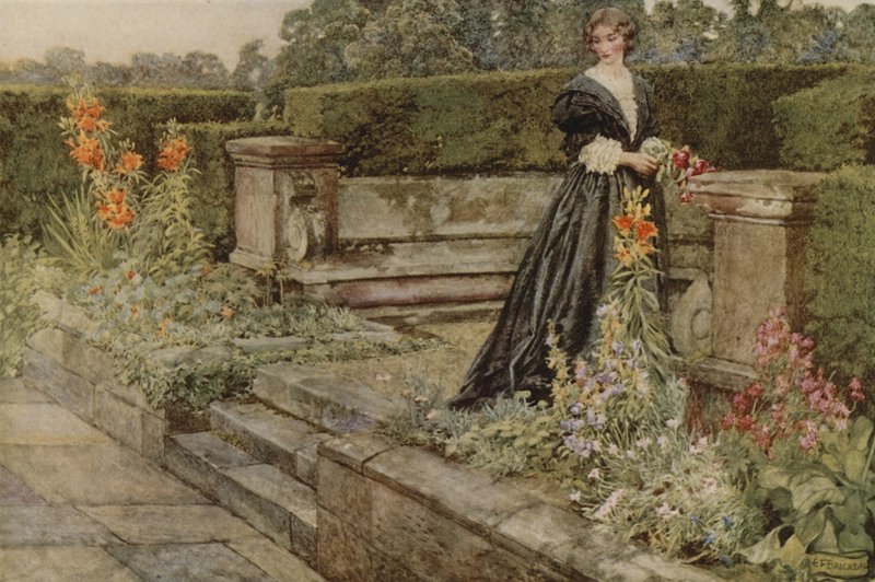 Bahçe Süsleri, Çiçeğin Adı (renkli taş) by Eleanor Fortescue Brickdale