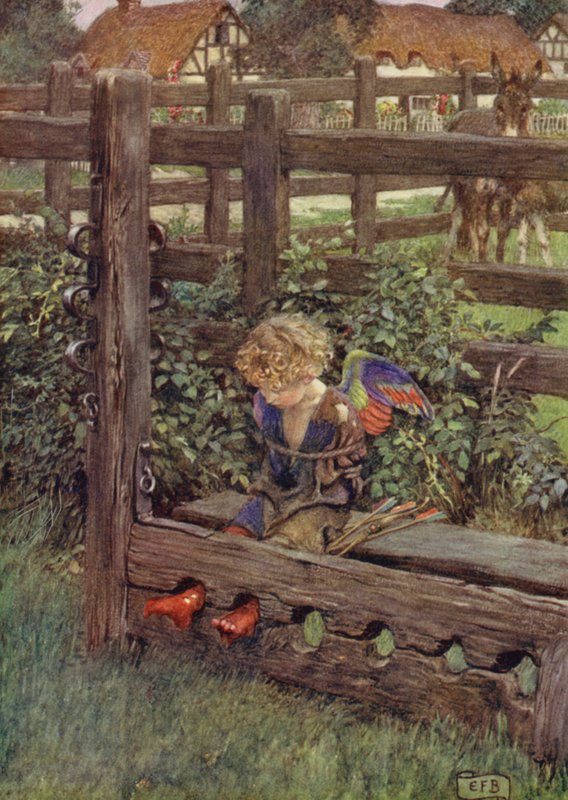 İnci gibi küstahça yıpranan gözyaşının bir cilvesi var mı? İşte hırsız duruyor (renkli taş) by Eleanor Fortescue Brickdale