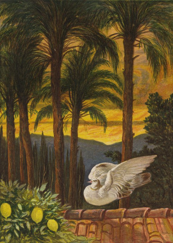 Antik palmiye bahçesi (renkli taş) by Eleanor Fortescue Brickdale