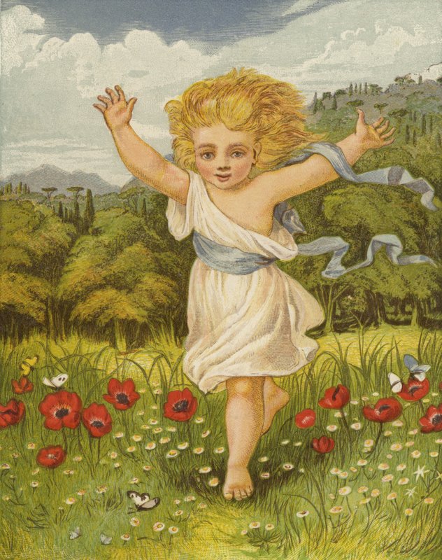 Tarla kuşu, sonsuz umutların vizyonlarını uyandırdı (renkli taş) by Eleanor Fortescue Brickdale