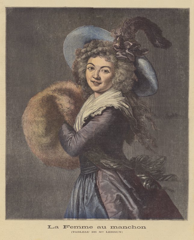 Muff ile Bayan by Elisabeth Louise Vigee Lebrun