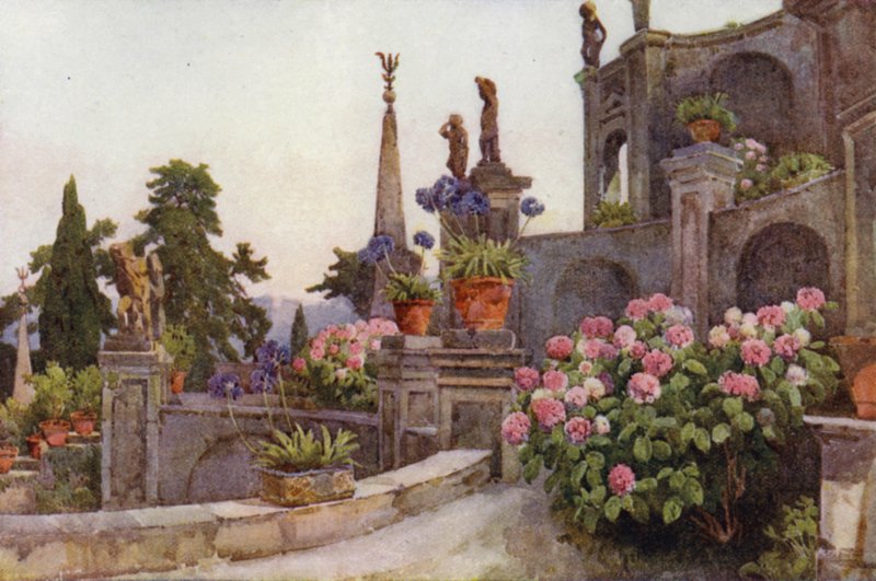 Bahçede, Isola Bella, Lago Maggiore (renkli taş) by Ella Du Cane