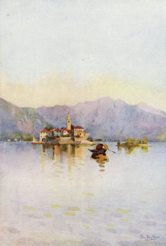 Isola Pescatori ve Sasso di Ferro, Maggiore Gölü (renkli taş) by Ella Du Cane