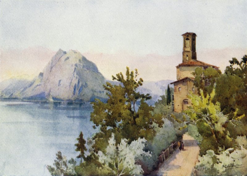 Monte San Salvatore, Lugano Gölü (renkli taş) by Ella Du Cane
