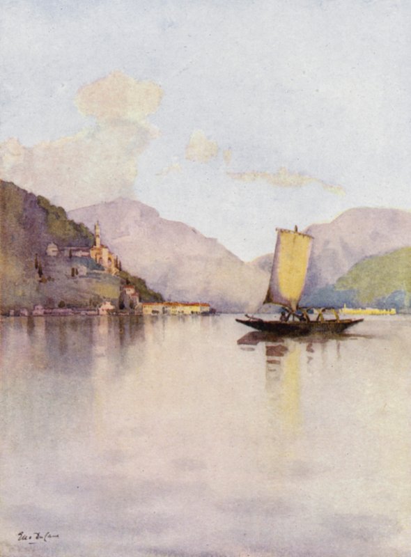 Morcote, Lugano Gölü (renkli taş) by Ella Du Cane