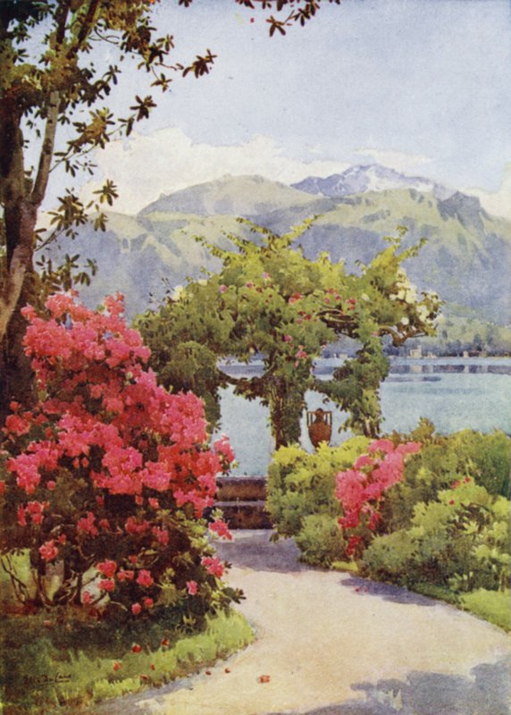Villa Carlotta, Como Gölü (renkli taş) by Ella Du Cane