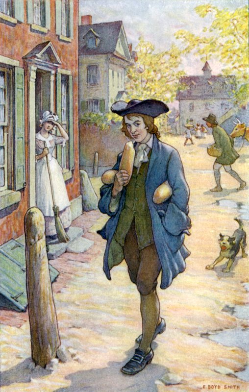 Kapıda durmuş beni gördü ve kesinlikle yaptığım gibi, çok garip, gülünç bir görünüm yaptığımı düşündü. by Elmer Boyd Smith