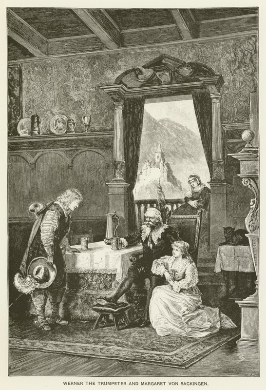 Trompetçi Werner ve Margaret von Sackingen by Emil Limmer