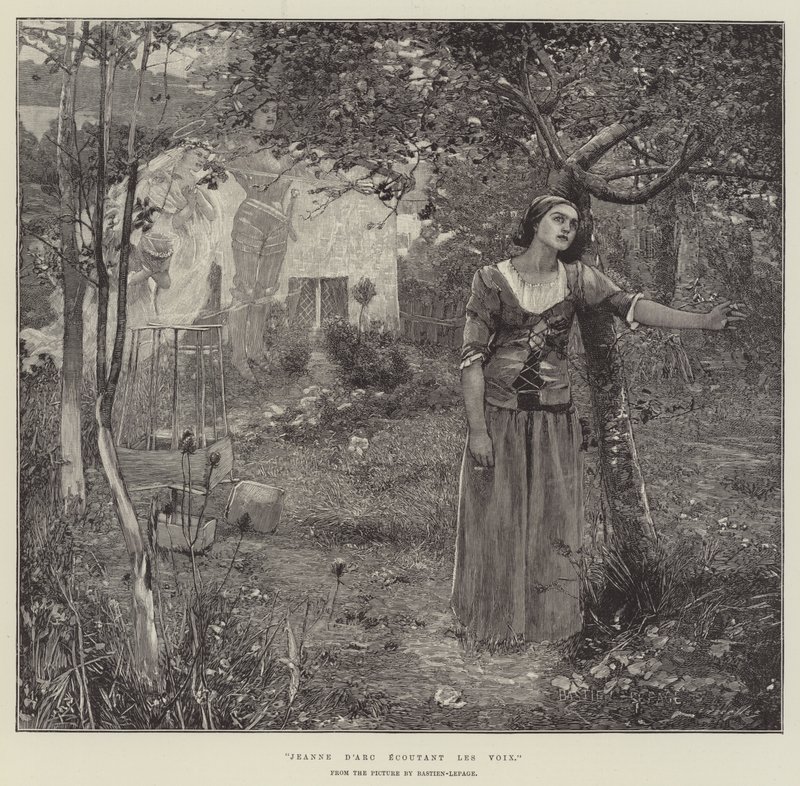 Joan of Arc Sesleri dinlerken by Emile Bastien Lepage